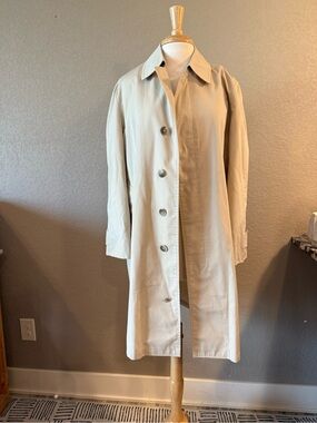 Vintage London Towne Beige Trench Rain Coat Men’s 40 Regular
